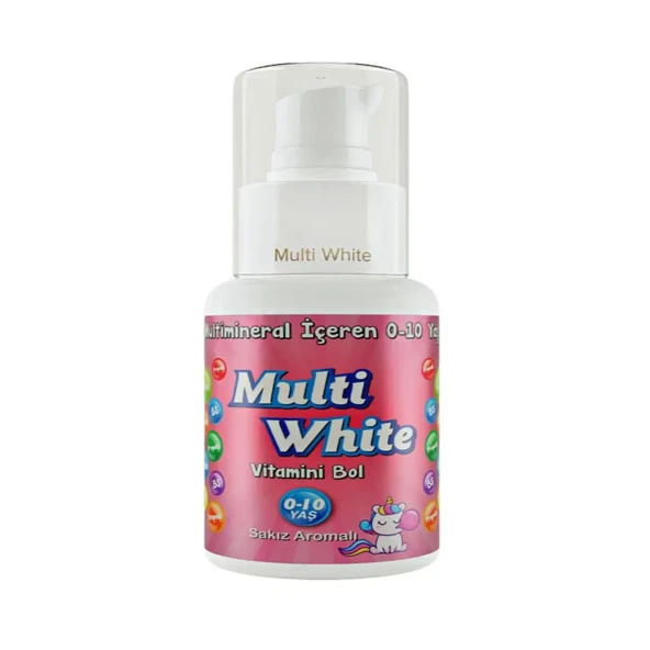 Multi White Multivitamin Multimineral Natural Sakız Aromalı 0-10 Yaş Çocuk Diş Macunu 50 ml ürün görseli 1