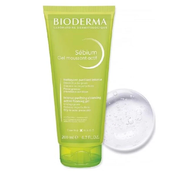 Bioderma Sebium Foaming Gel Actif 200 ml ürün görseli 1