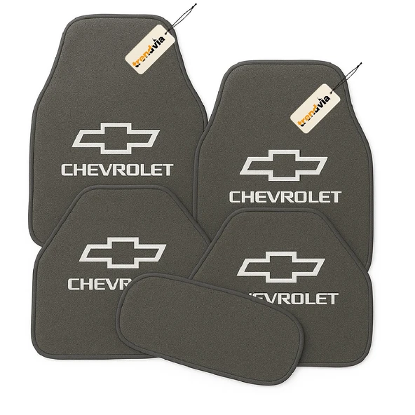Gri Renk Chevrolet 5’li Oto Halı Paspas Seti Kaymaz, Yıkanabilir, Dayanıklı Zemin Koruma ürün görseli 1