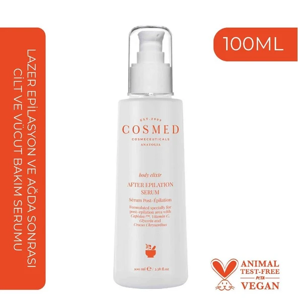 Cosmed Body Elixir After Epilation Serum - Lazer Epilasyon ve Ağda Sonrası Cilt ve Vücut Bakım Serumu 100 ml ürün görseli 1