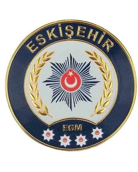 ESKİŞEHİR Polis Kol Arması 3D Plastik TPU, Yeni Tip, Cırtlı, Standart Ölçü, 1.sınıf Kalite ürün görseli 1