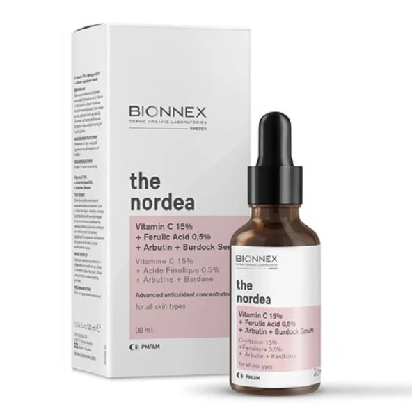 Bionnex The Nordea Vitamin C 15% + Ferulic Acid 0.5% + Arbutin + Burdock Serum 30 ml ürün görseli 1