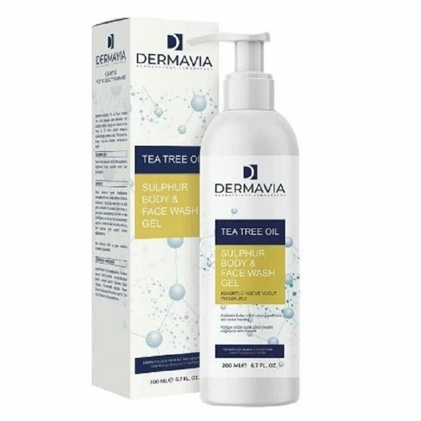 Dermavia Kükürtlü Yüz ve Vücut Yıkama Jeli 200 ml ürün görseli 1