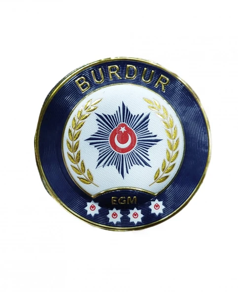 BURDUR Polis Kol Arması 3D Plastik TPU, Yeni Tip, Cırtlı, Standart Ölçü, 1.sınıf Kalite ürün görseli 1