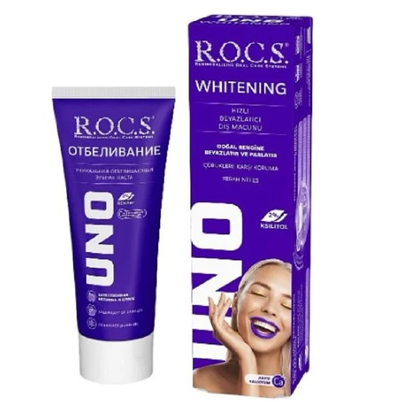 Rocs Uno Hızlı Beyazlatıcı Diş Macunu 74 gr ürün görseli 1