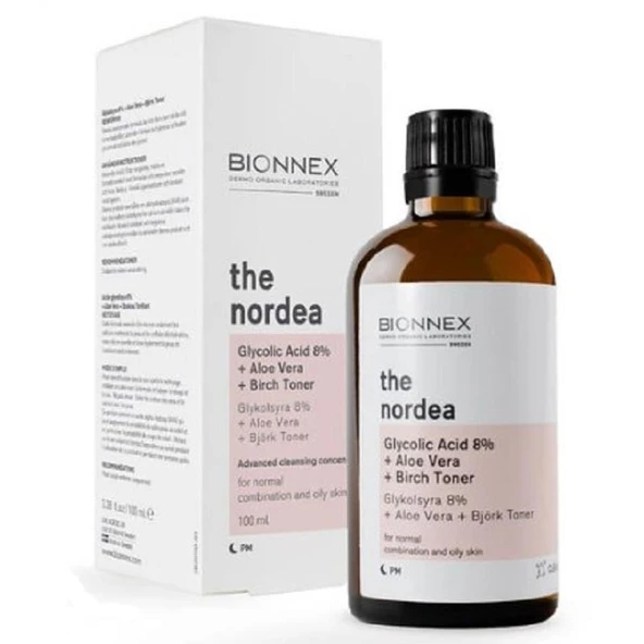 Bionnex The Nordea Glycolic Acid 8% Aloe Vera Birch Toner 100 ml ürün görseli 1