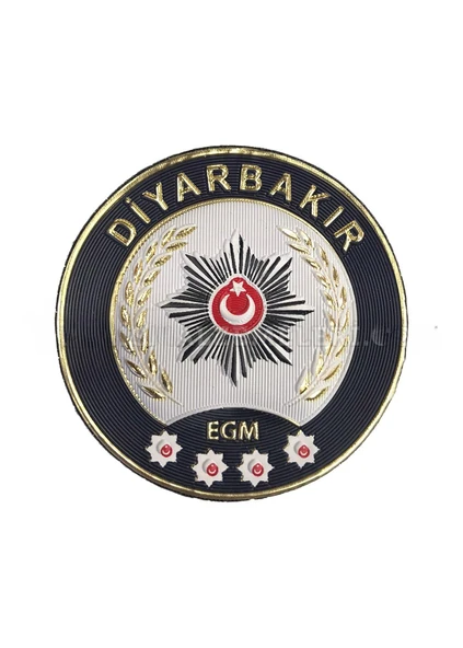 DİYARBAKIR Polis Kol Arması 3D Plastik TPU, Yeni Tip, Cırtlı, Standart Ölçü, 1.sınıf Kalite ürün görseli 1