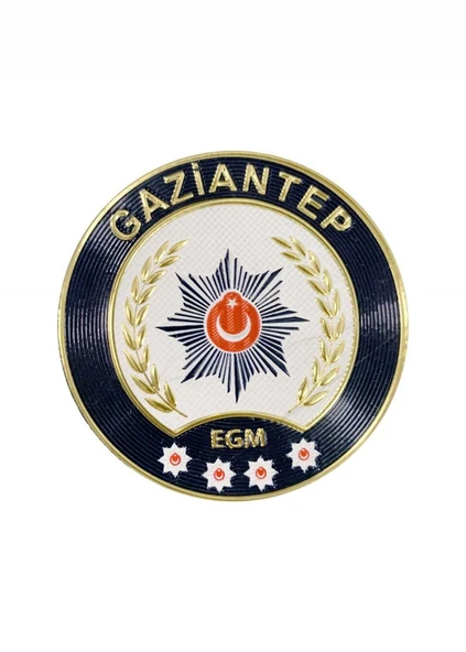 GAZİANTEP Polis Kol Arması 3D Plastik TPU, Yeni Tip, Cırtlı, Standart Ölçü, 1.sınıf Kalite ürün görseli 1