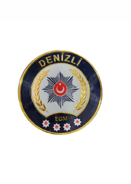 DENİZLİ Polis Kol Arması 3D Plastik TPU, Yeni Tip, Cırtlı, Standart Ölçü, 1.sınıf Kalite ürün görseli 1