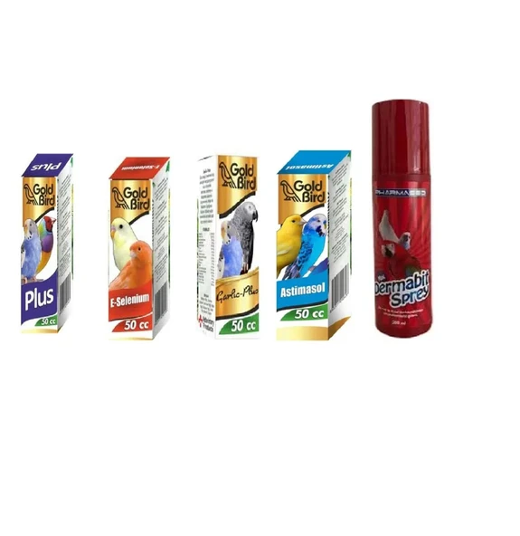 Kafes Kuşları İçin Vitamin Seti Ve Dermo Bit Spreyi 200 Ml ürün görseli 1