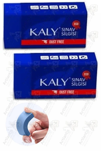 Sınav Silgisi Mavi Silgi Orta Boy 2 Adet Silka Kaly Yumuşak Sınav Silgisi Ufalanmayan Okul Büro ürün görseli 1