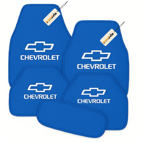 Mavi Renk Chevrolet 5’li Oto Halı Paspas Seti Kaymaz, Yıkanabilir, Dayanıklı Zemin Koruma ürün görseli 1