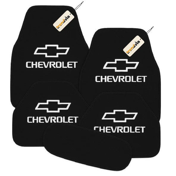 Siyah Renk Chevrolet 5’li Oto Halı Paspas Seti Kaymaz, Yıkanabilir, Dayanıklı Zemin Koruma ürün görseli 1