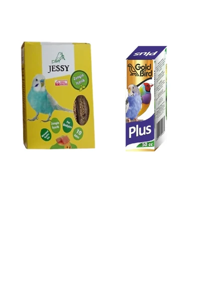 Kafes Kuşları Için Multivitamin Plus Damla 50 cc Ve Jessy Ballı Kraker 10 lu ürün görseli 1