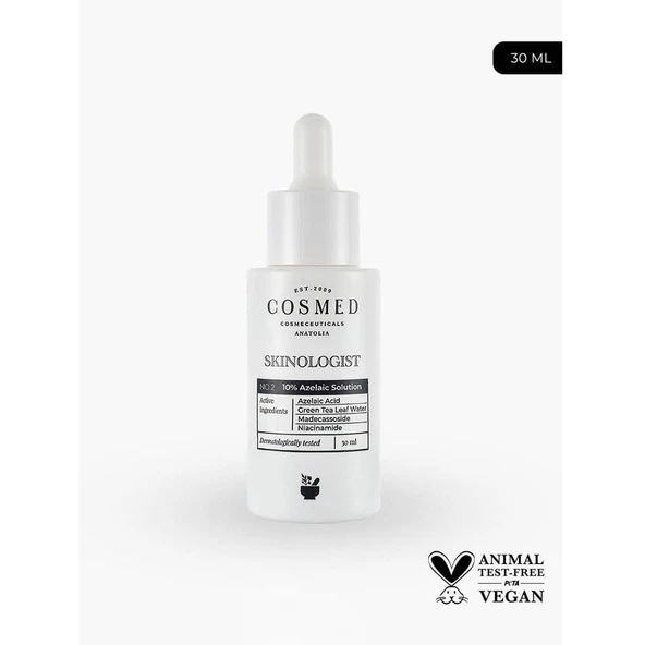 Cosmed Skinologist %10 Azelaic Solution - Azelaik Asit ve Yeşil Çay içeren Leke Karşıtı Serum 30 ml ürün görseli 1