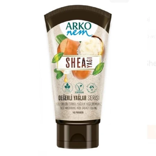 Arko Nem Değerli Yağlar Shea Yağı Tüp Krem 60 ml ürün görseli 1