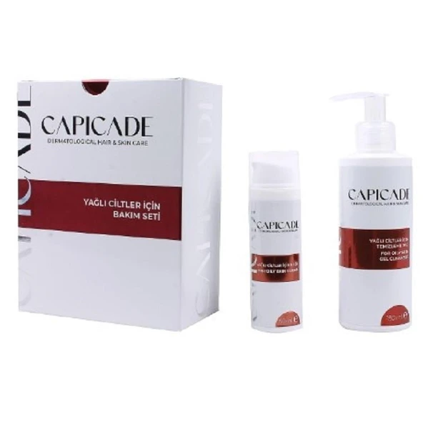 Capicade Yağlı Ciltler İçin Bakım Seti - Temizleme Jeli 150 ml + Beyazlatıcı Krem 50 ml ürün görseli 1