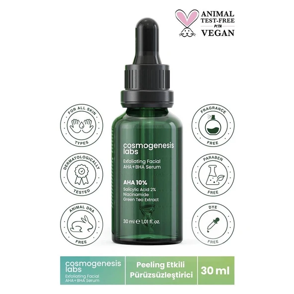 Cosmogenesis Labs Exfoliating Facial AHA BHA Serum 30 ml ürün görseli 1