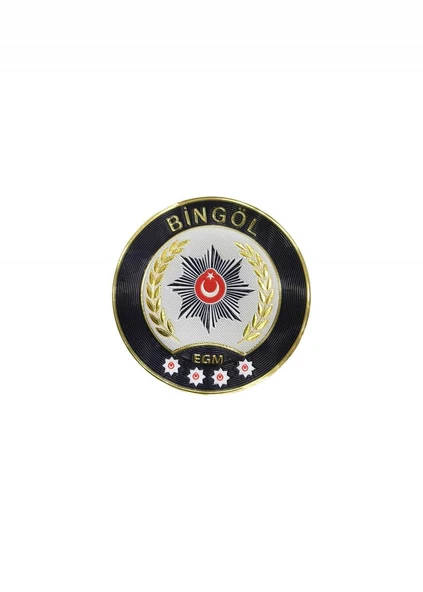BİNGÖL Polis Kol Arması 3D Plastik TPU, Yeni Tip, Cırtlı, Standart Ölçü, 1.sınıf Kalite ürün görseli 1