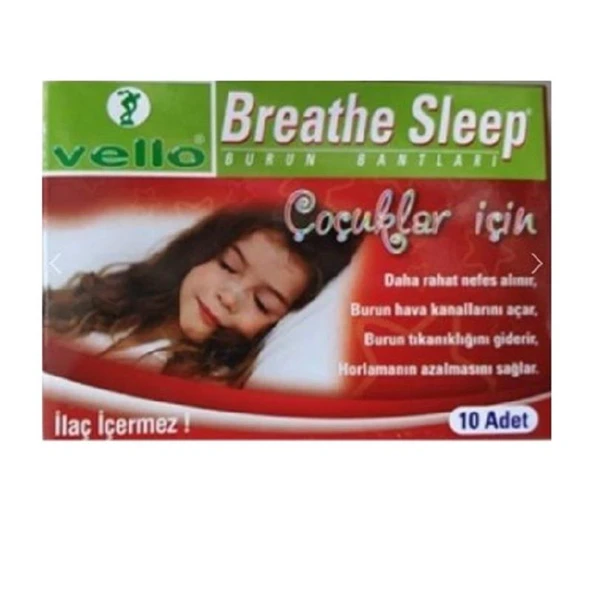 Vello Breathe Sleep Burun Bandı Çocuk için 10 Adet ürün görseli 1