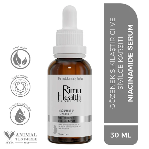 Rimu Health Products Gözenek Sıkılaştırıcı Siyah Nokta ve Serum Niacinamide 6% Zinc PCA 30 ml ürün görseli 1