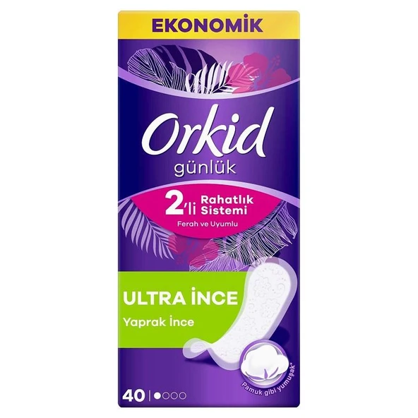 Orkid Yaprak Günlük Hijyenik Ped Normal Ekonomik Paket 40'lı ürün görseli 1