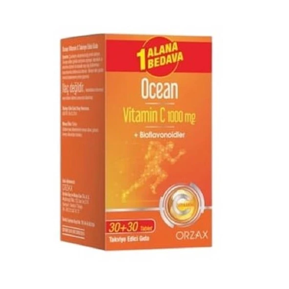 Ocean Vitamin C 1000 mg 30 Tablet - 1 Alana 1 Bedava ürün görseli 1