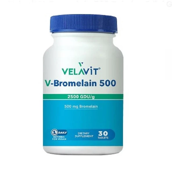 Velavit V-Bromelain 500 30 Tablet ürün görseli 1