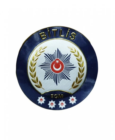 BİTLİS Polis Kol Arması 3D Plastik TPU, Yeni Tip, Cırtlı, Standart Ölçü, 1.sınıf Kalite ürün görseli 1