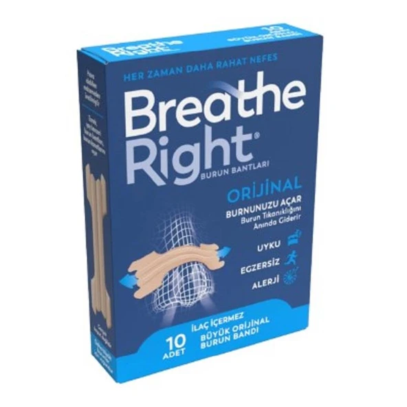 Breathe Right Orijinal Büyük Burun Bandı - 10 Adet ürün görseli 1