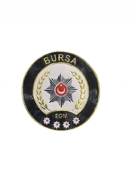 BURSA Polis Kol Arması 3D Plastik TPU, Yeni Tip, Cırtlı, Standart Ölçü, 1.sınıf Kalite ürün görseli 1
