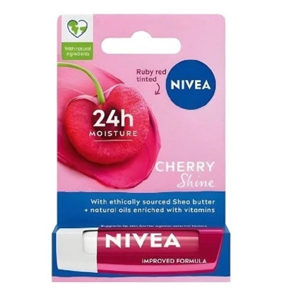 Nivea Bakım Yapan Dudak Bakım Kremi Cherry 4,8 gr ürün görseli 1