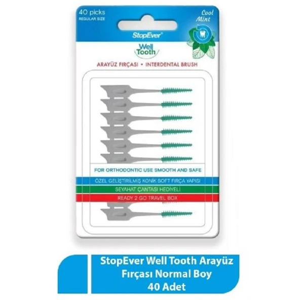 Stopever Well Tooth Arayüz Fırçası Normal Boy 40'lı ürün görseli 1