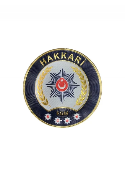 HAKKARİ Polis Kol Arması 3D Plastik TPU, Yeni Tip, Cırtlı, Standart Ölçü, 1.sınıf Kalite ürün görseli 1