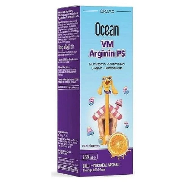 Ocean VM Arginin Ps Ballı Portakal Aromalı Şurup 150 ml ürün görseli 1