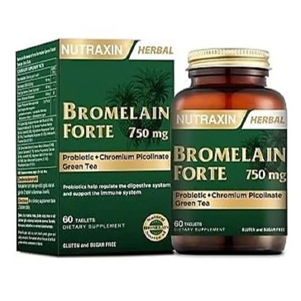 Nutraxin Bromelain Forte 60 Tablet ürün görseli 1