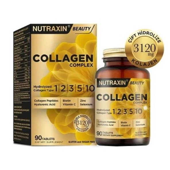 Nutraxin Collagen Complex Tip 1-2-3-5-10 3120 mg 90 Tablet ürün görseli 1