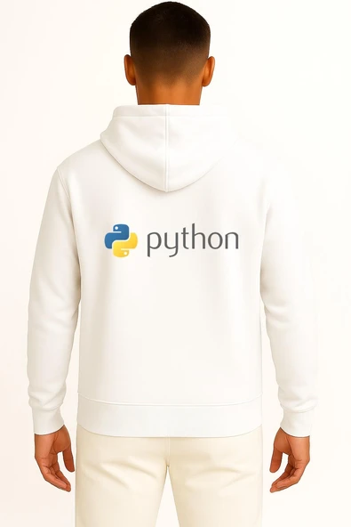 Kapüşonlu Python Programming Language Cep ve Sırt Tasarımlı Unisex Sweatshirt - Resim 11