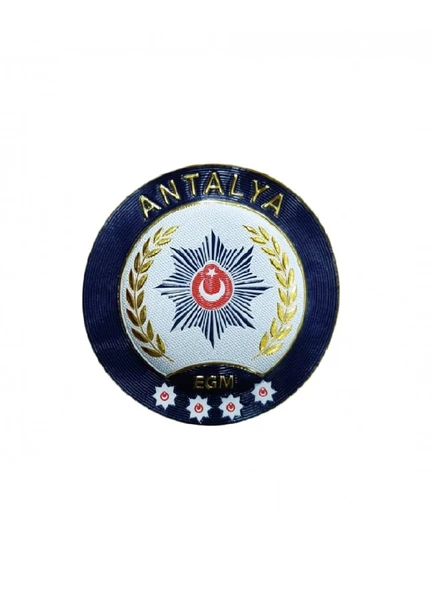 ANTALYA Polis Kol Arması 3D Plastik TPU, Yeni Tip, Cırtlı, Standart Ölçü, 1.sınıf Kalite ürün görseli 1