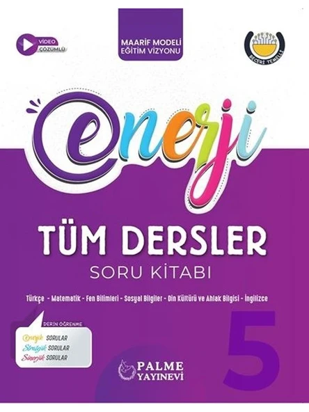 PALME 5.SINIF ENERJİ TÜM DERSLER SORU KİTABI *YENİ* ürün görseli 1