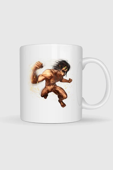 Attack On Titans Eren Tasarımlı Kupa Bardak ürün görseli 1