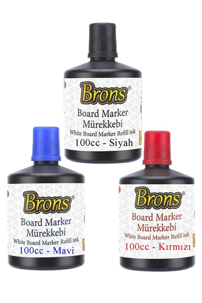 Siyah Mavi Kırmızı Yazı Tahta Kalem Mürekkebi 100ml 1 Adet Brons Tahta Kalemi Mürekkebi Kolay Silinebilir 100gr Okul ürün görseli 1