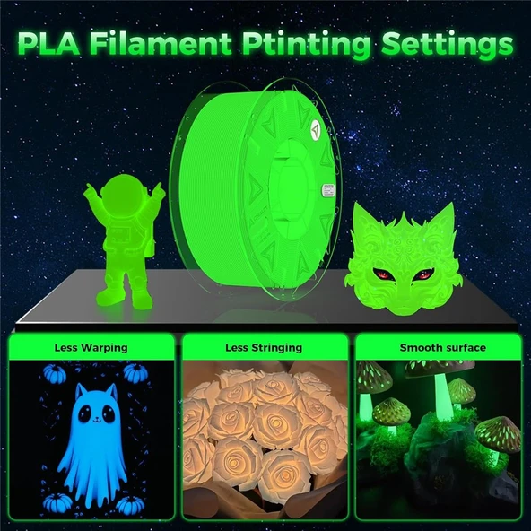 Creality Hyper Luminous Sarı Pla Filament (1.75mm, 1kg) - Resim 2