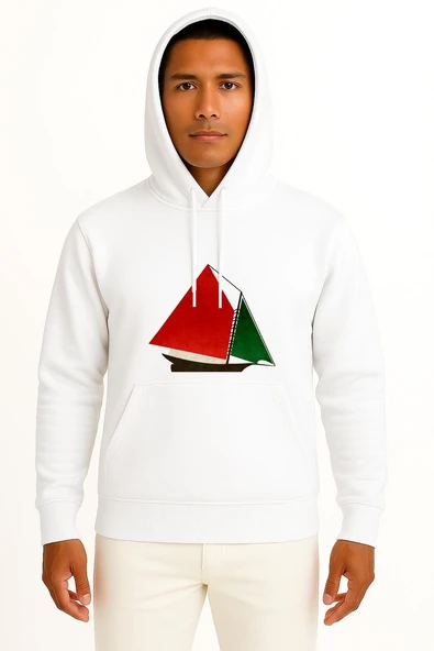 Kapüşonlu Gaza Flotilla Raid Ship To Gaz Göğüs Tasarımlı Unisex Sweatshirt ürün görseli 1