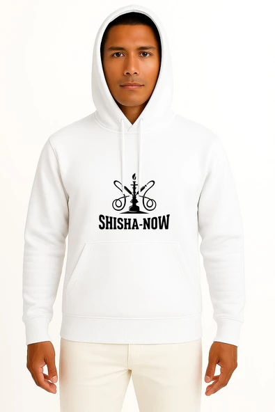 Kapüşonlu Shisha Now Nargile Göğüs Tasarımlı Unisex Sweatshirt ürün görseli 1