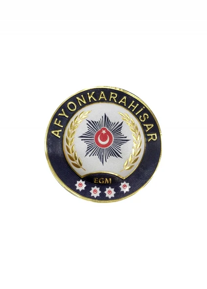 AFYONKARAHİSAR Polis Kol Arması 3D Plastik TPU, Yeni Tip, Cırtlı, Standart Ölçü, 1.sınıf Kalite ürün görseli 1