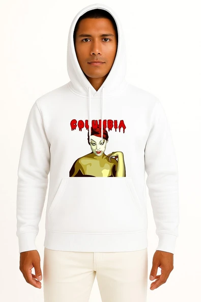 Kapüşonlu The Rocky Horror Show Janet Weiss Göğüs Tasarımlı Unisex Sweatshirt ürün görseli 1