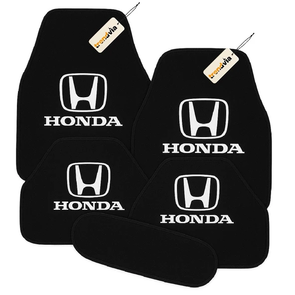 Siyah Renk Honda Logolu Araç Halı Paspası 5 Parça Set  Şık, Pratik ve Kaymaz Tabanlı Oto Zemin Koruma ürün görseli 1