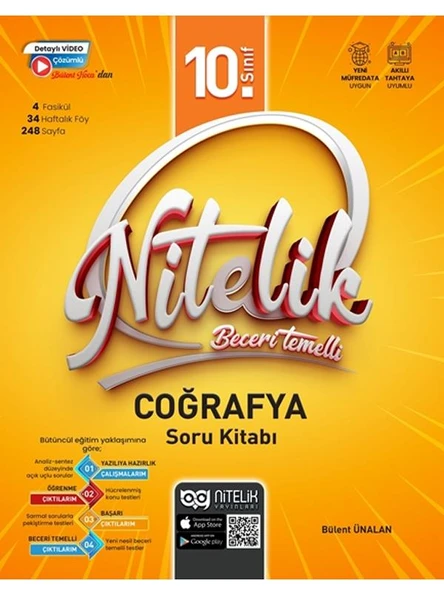 NİTELİK 10.SINIF COĞRAFYA SORU KİTABI BECERİ TEMELLİ *YENİ* ürün görseli 1