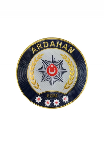 ARDAHAN Polis Kol Arması 3D Plastik TPU, Yeni Tip, Cırtlı, Standart Ölçü, 1.sınıf Kalite ürün görseli 1
